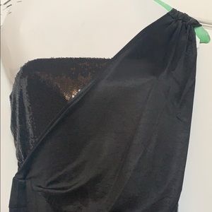 Elegant one shoulder Bebe jumpsuit